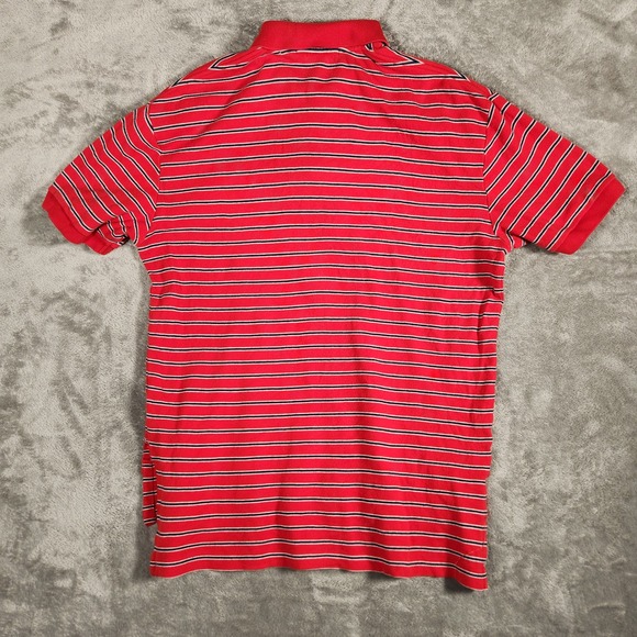 Polo Ralph Lauren Polo Shirt Men's Small Red Striped Short Sleeve - Picture 7 of 9